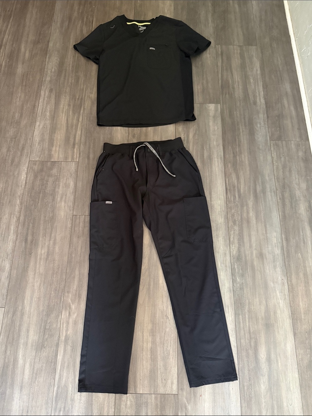 Men's Black Landau scrub set